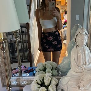 Forecer21 floral pencil skirt